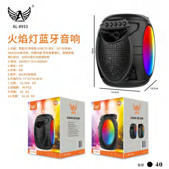 Caixa Som Rgb AL-8933