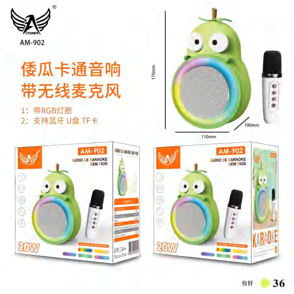 Mini Caixa De Som Cartoon AM-902