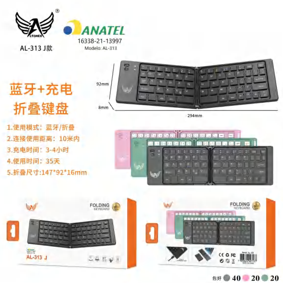 Teclado Dobrável AL-313-J