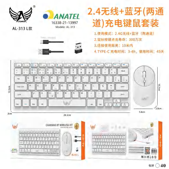 Teclado E Mouse AL-313-L