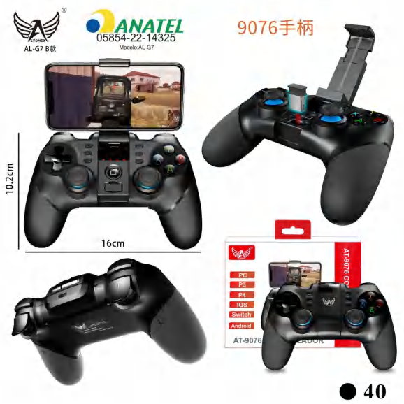 Controle Gamepad Bluetooth AL-G7-B