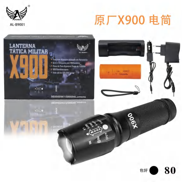 1- Lanterna Tática AL-B9001-NOVA