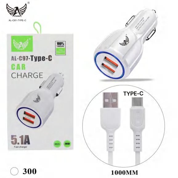 Carregador Veicular AL-C97-TYPE-C