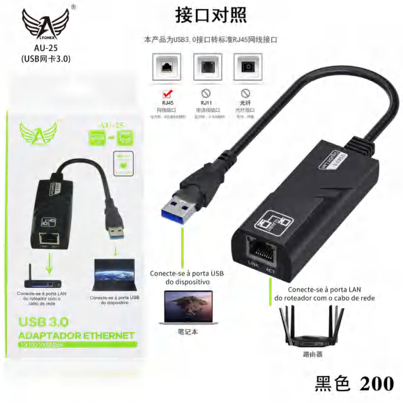 Adapt. Rj45 Usb 3.0 AU-25