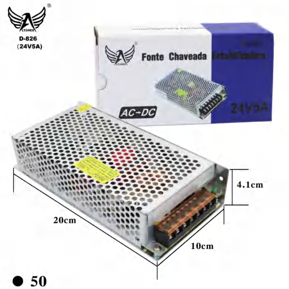 Fonte 24v 5a D-826