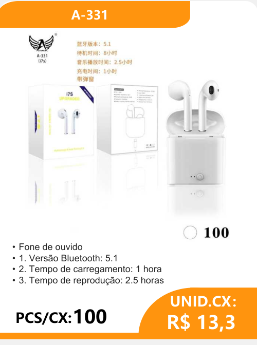 Fone de Ouvido A-331 - 2