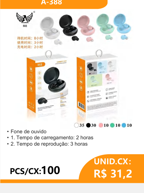 Fone de Ouvido A-388 - 2