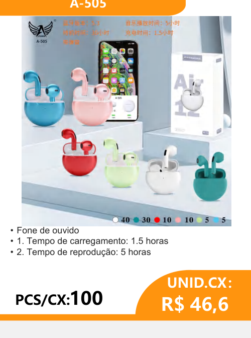 Fone de Ouvido A-505 - 2