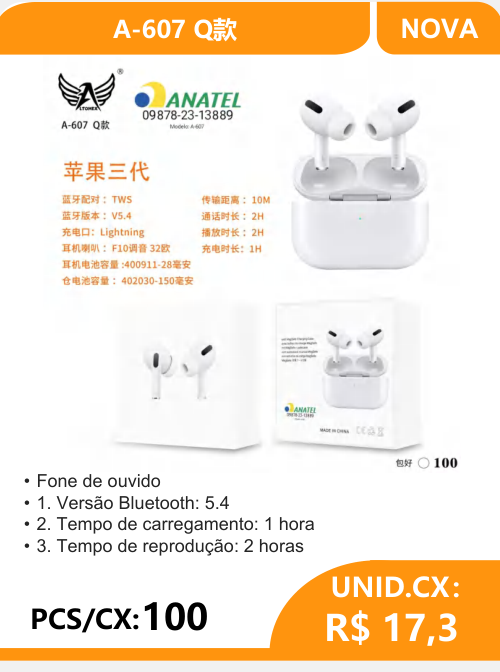 Fone de Ouvido A-607 Q - 2