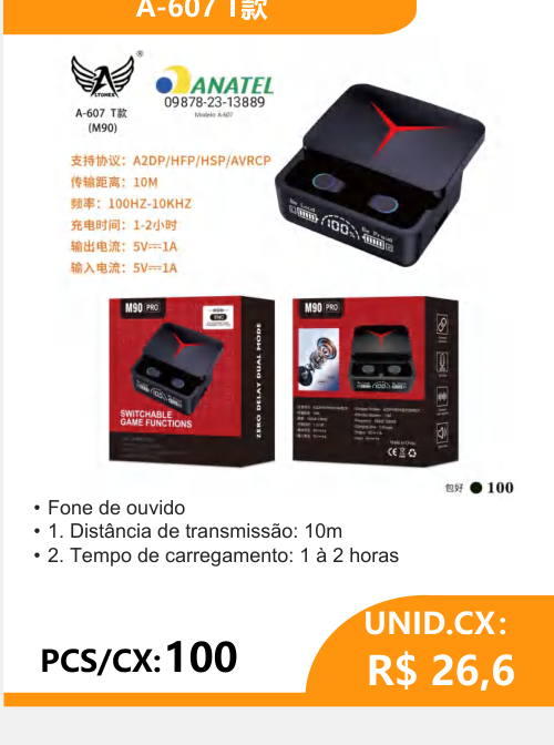 Fone de Ouvido A-607 T - 2