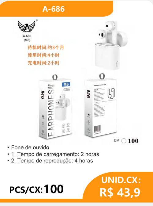 Fone de Ouvido A-686 - 2