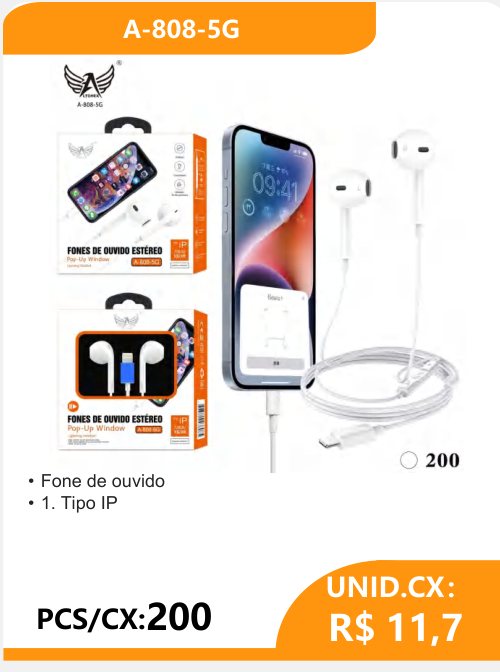 Fone de Ouvido Tipo IP A-808-5G - 2
