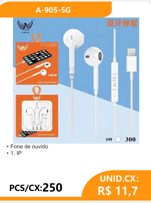 Fone de Ouvido IP A-905-5G - 2