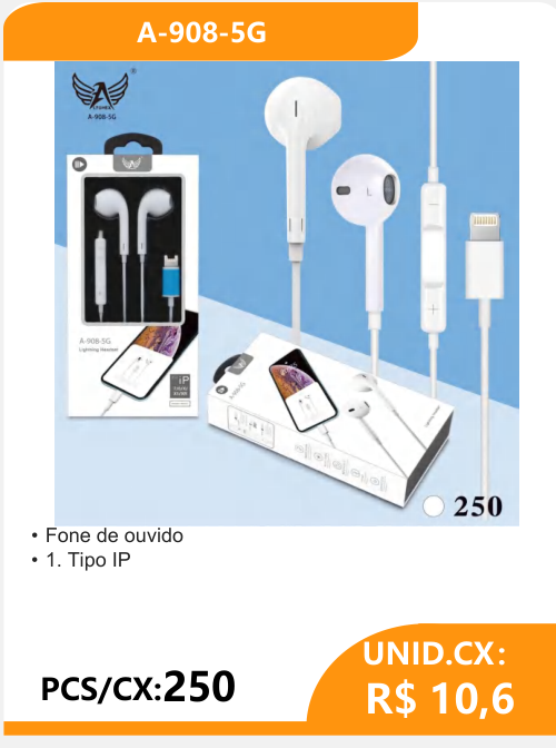 Fone de Ouvido Tipo IP A-908-5G - 2