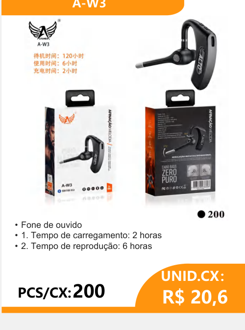 Fone de Ouvido A-W3 - 2
