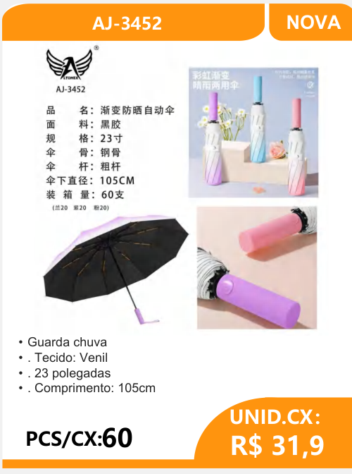 Guarda Chuva 23 Polegadas AJ-3452