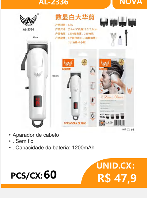 Aparador de Cabelo AL-2336 - 2