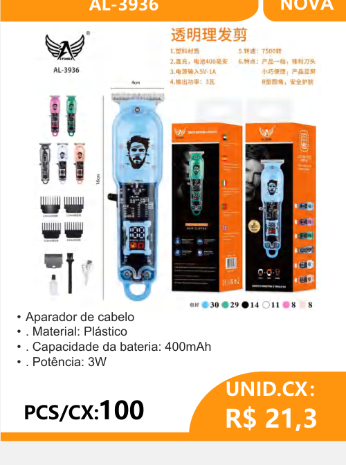 Aparador de Cabelo AL-3936 - 2