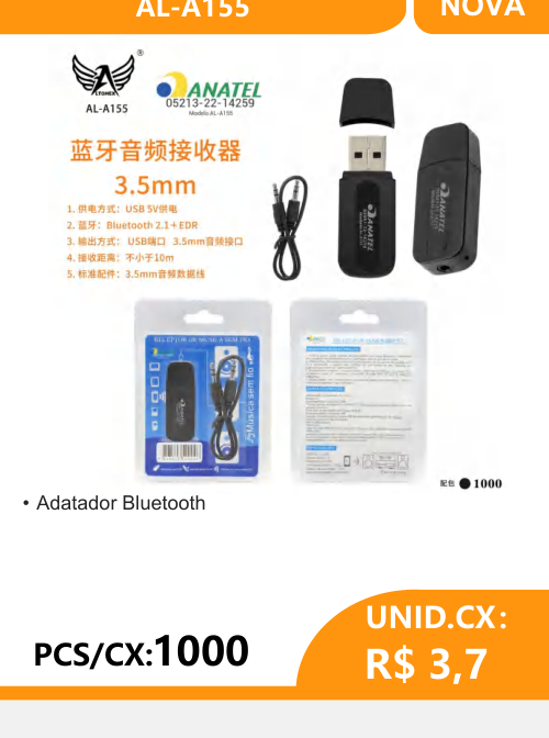 Adaptador Bluetooth 3.5mm AL-A155