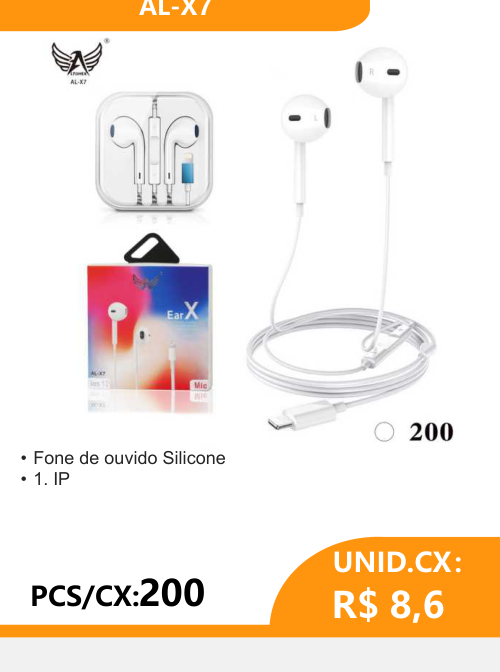 Fone de Ouvido Silicone AL-X7 - 2