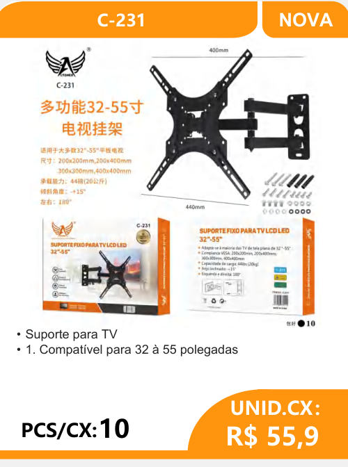 Suporte para TV 32-55 C-231 - 2