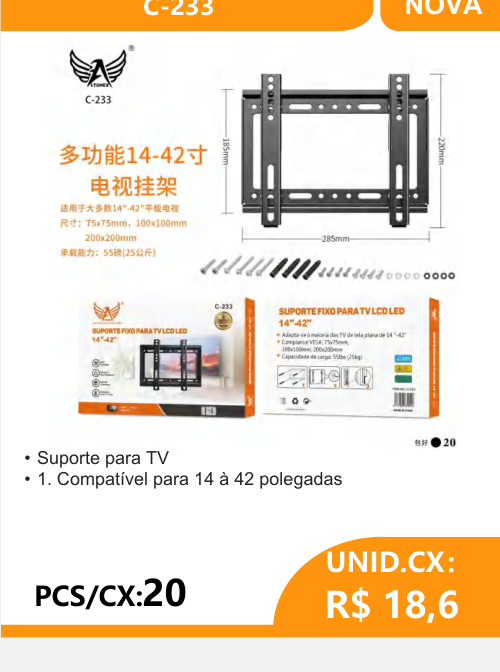 Suporte para TV 14-42 C-233 - 2
