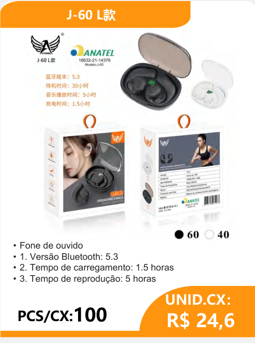 Fone de Ouvido J-60 L - 2