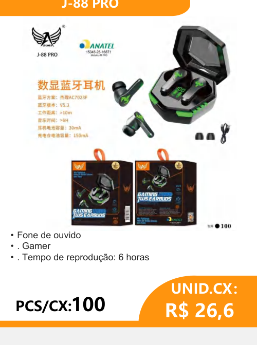 Fone de Ouvido Gamer J-88 PRO - 2
