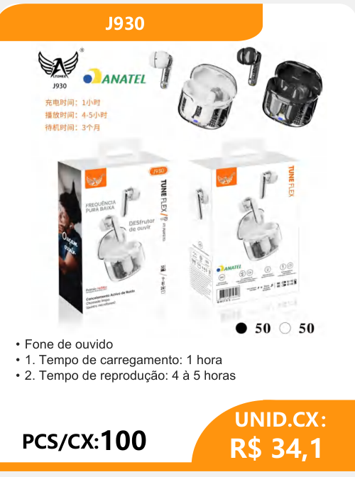 Fone de Ouvido J930 - 2