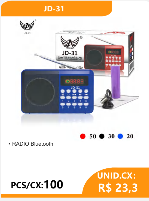 Rádio Bluetooth JD-31 - 2