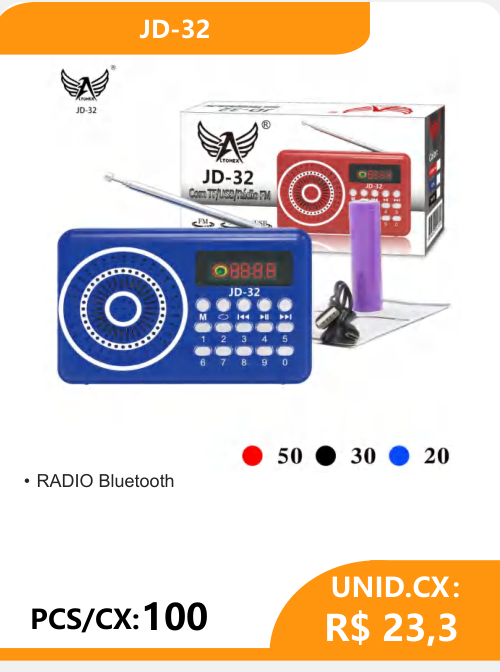 Rádio Bluetooth JD-32 - 2