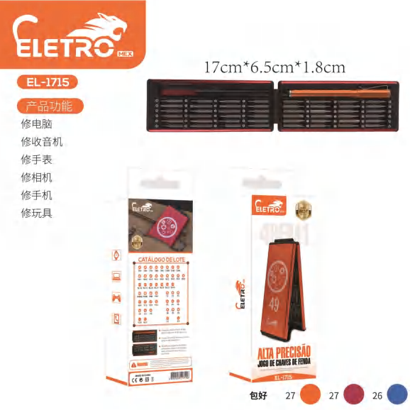 Kit De Chaves De Fenda EL-1715