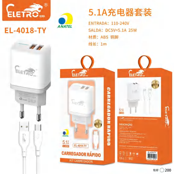 Carregador EL-4018-TY-NOVA
