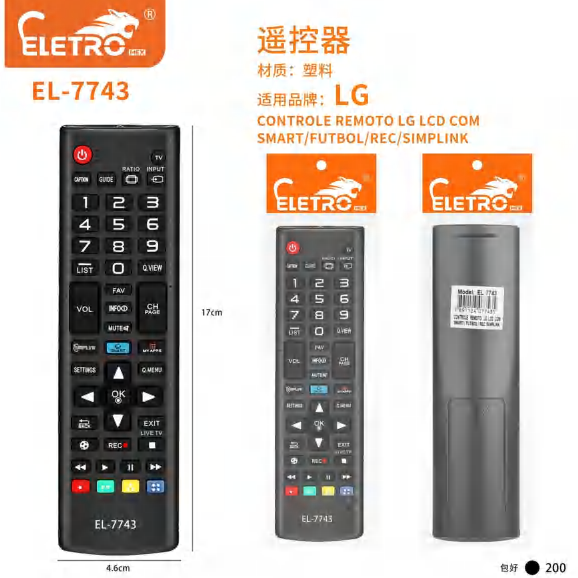 Controlo Remoto EL-7743