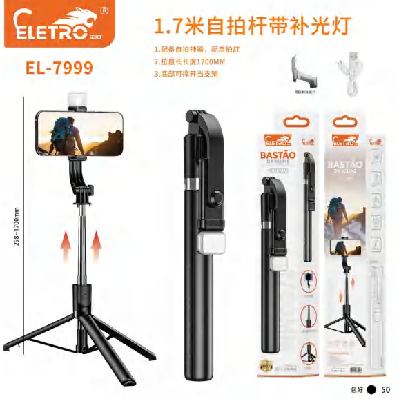 Bastao De Selfie Com Luz EL-7999-NOVA
